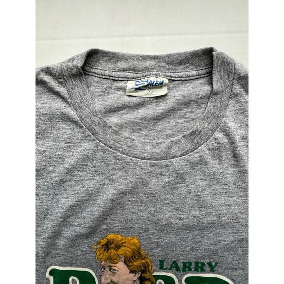 Vintage Larry Bird Caricature Boston Celtics Salem 80s NBA T Shirt Single Stitch - Picture 11 of 14
